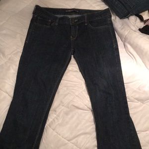 Dark wash blue jeans/Low rise